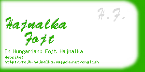 hajnalka fojt business card